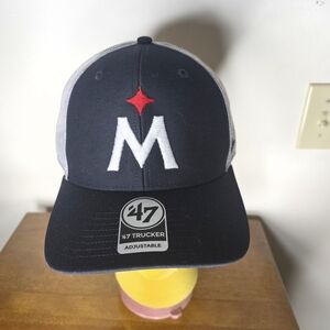 Minnesota Twins MLB Navy and White Trucker Hat with Logo '47 Brand NWT